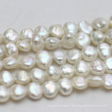 10mm weiße Keshi natürliche kultivierte Perlen-Stränge Großverkauf, E190010